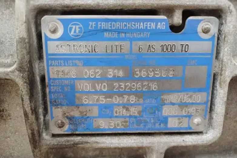 Cutie de viteze 6 AS 1000 TO Volvo FL 2018 - Piese de schimb Volvo