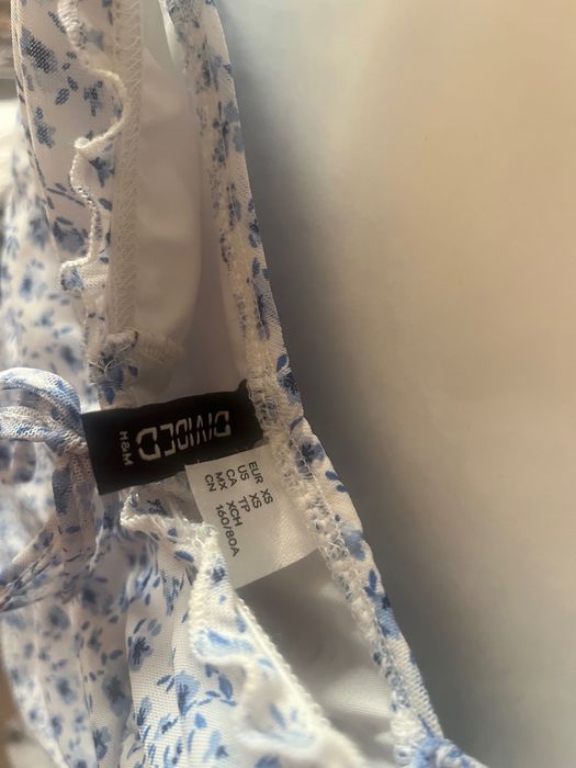 Лятна къса рокля, бяло и синьо, H&M