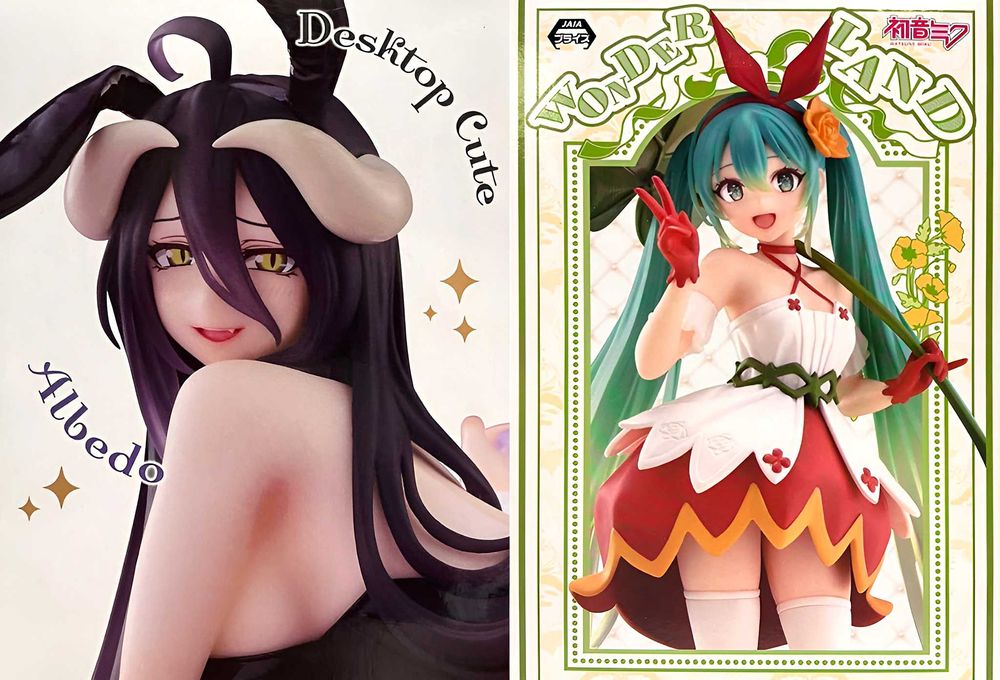 Аниме фигури Desktop Cute Albedo Bunny Ver. & Hatsune Miku Wonderland Thumbelina