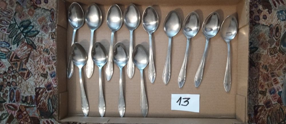 Лот 55 бр вилици, лъжици нови и запазени от времето от 1980г