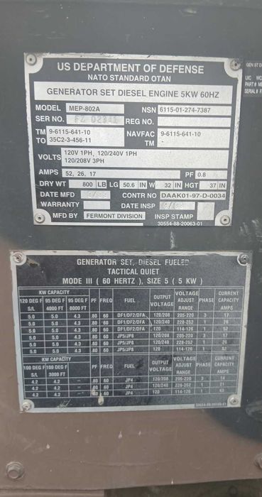 Generator diesel 5 kW