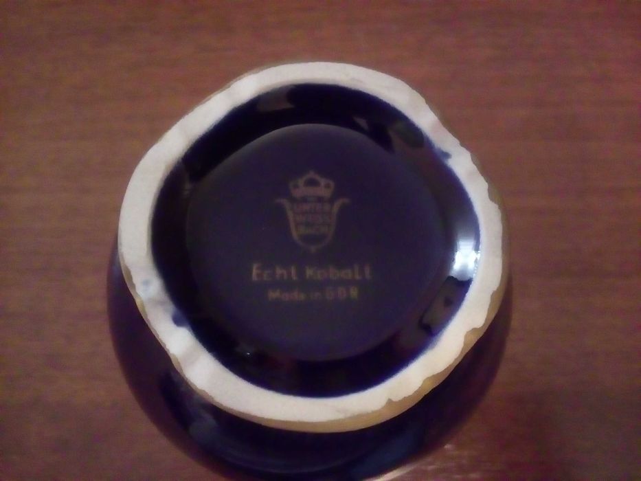 Вазочка немецкий фарфор кобальт  раритет