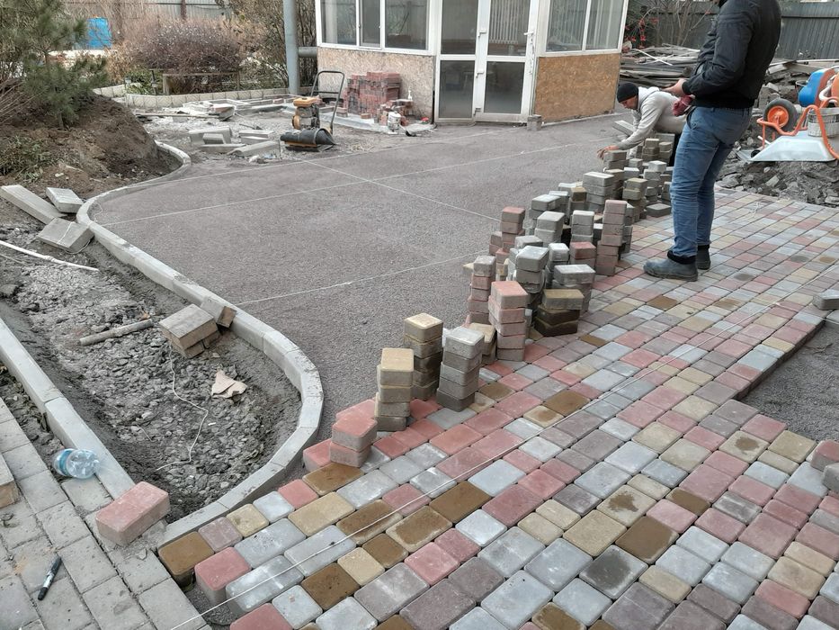 Укладка брусчатки