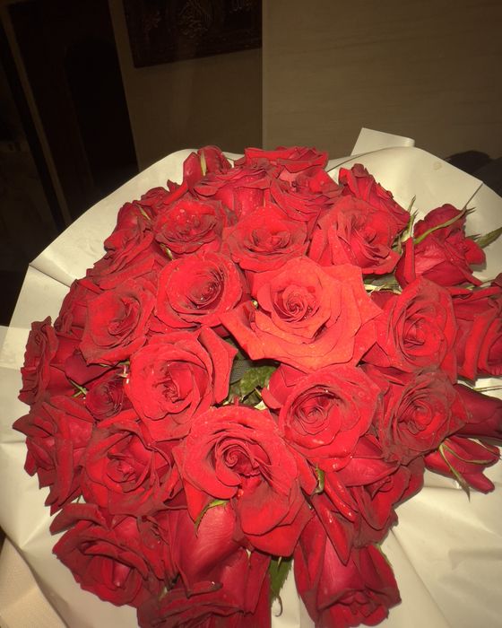 сегодняшние, красные розы