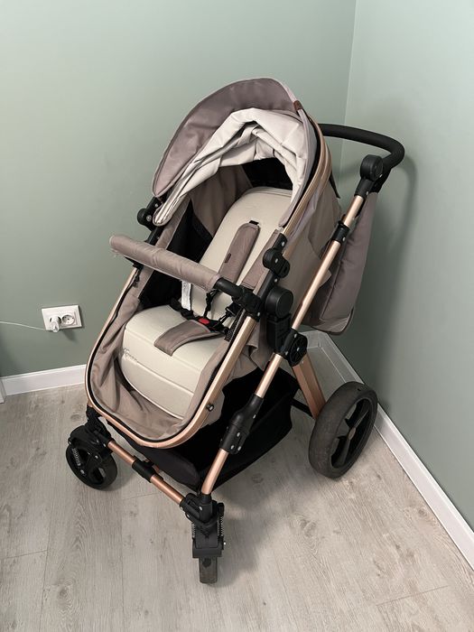 Комбинирана бебешка количка Chipolino - Хавана, златисто бежова