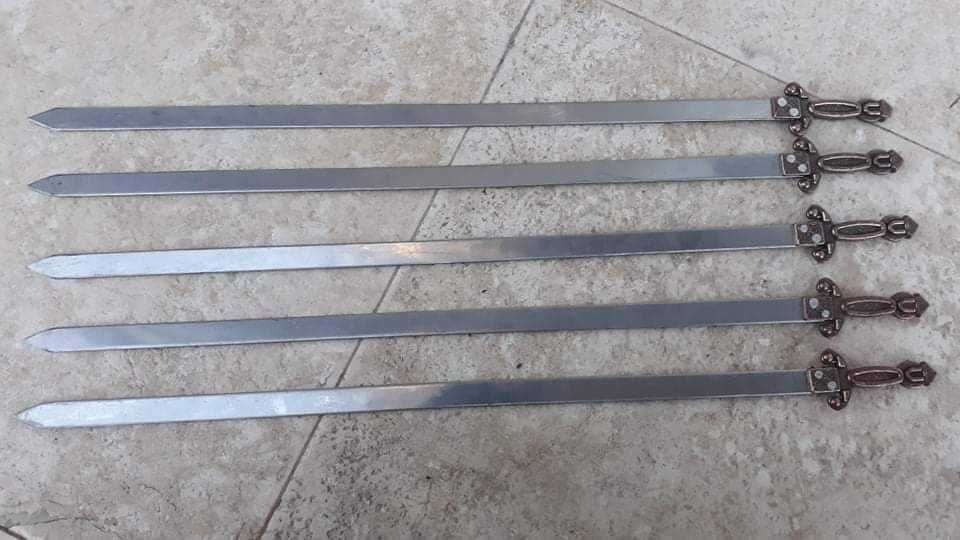 Плоски неръждаеми шишове за барбекю