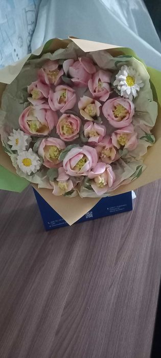 Букет цветов из зефира