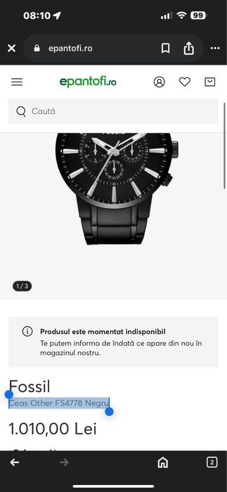 Fossil  Other FS4778 Negru