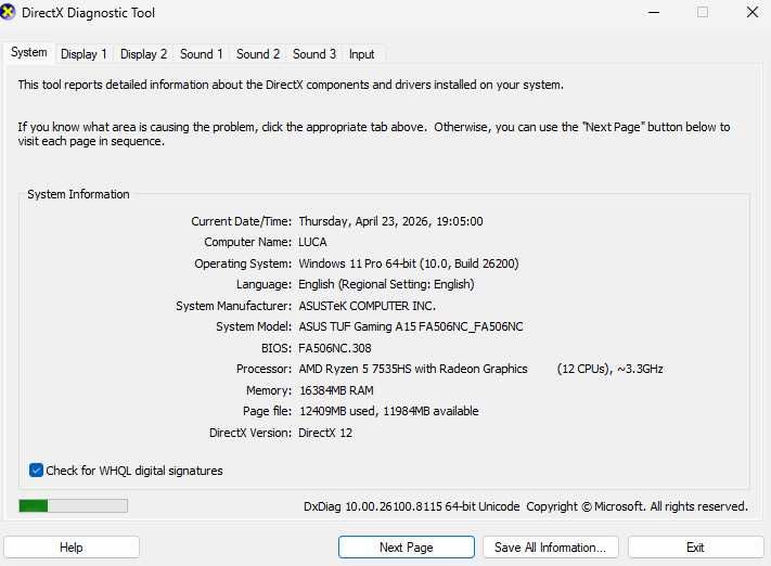 ASUS TUF A15 Ryzen 5 7535HS | RTX 3050 | 16GB DDR5 | SSD 512GB | 144Hz