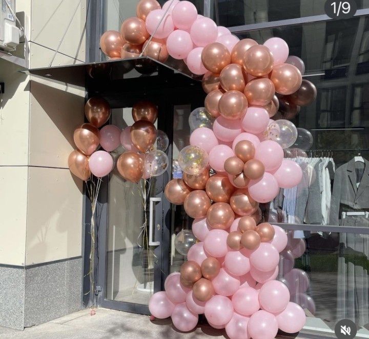 Шарики шары оформление входа арки