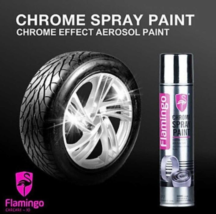 Спрей боя хромиран ефект - Flamingo F057 (330ml)