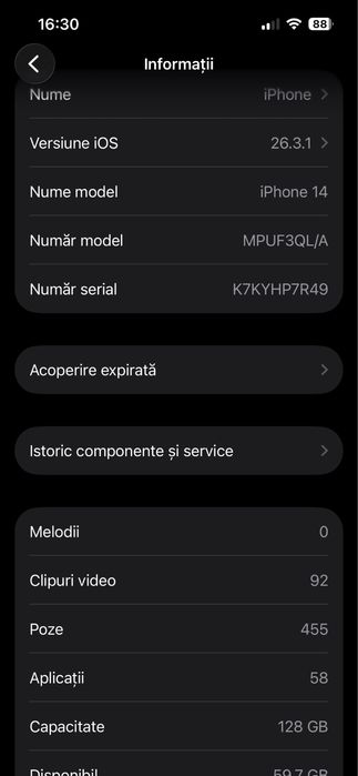 Vand Iphone 14 fullbox