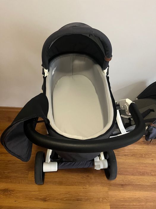 Chipolino Бебешка количка Електра 3 в 1 черна рама сребро