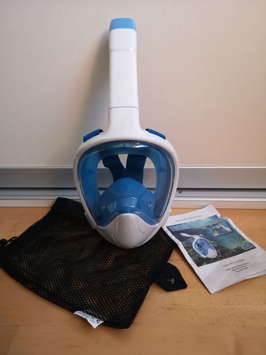 Masca snorkeling / scuba diving , pe toata fata, cu tub respiratie