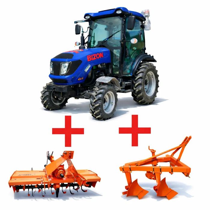 Bizon Tractor Bizon EUROTEK 504 EURO V cu carte RAR + Plug și Freză Tractor Bizon EUROTEK 504 EURO V cu carte RAR + Plug și Freză