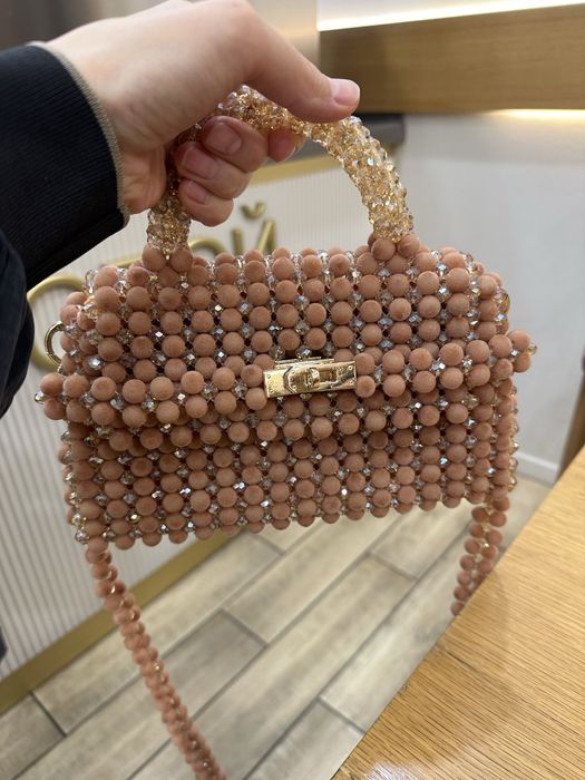 Сумка из бус ручная работа