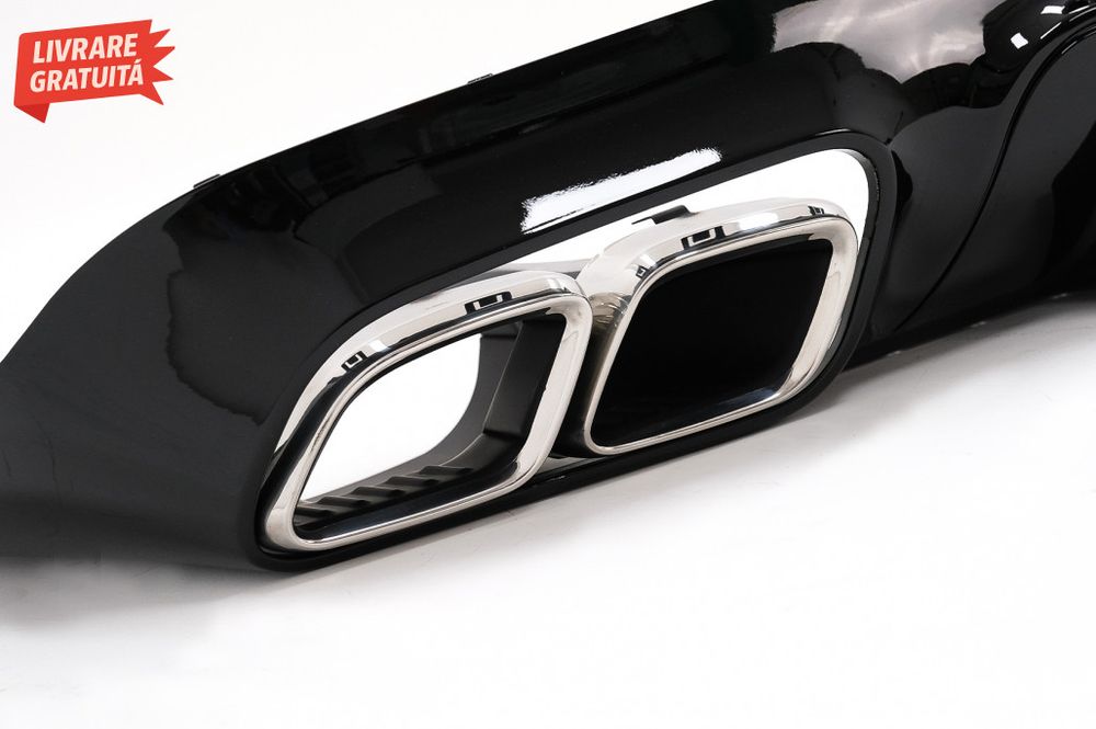Difuzor Bara Spate cu Ornamente toba Mercedes CLS-Class C257 Sport Lin