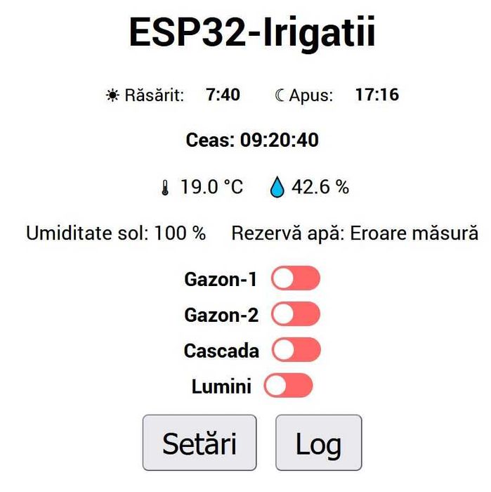 Placa putere 4 iesiri triac ESP32 pentru irigatii si alte automatizari