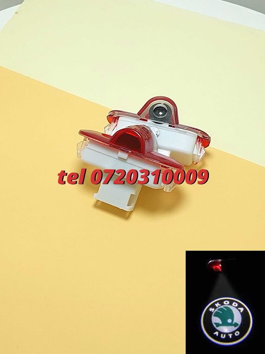 Proiectoare In Portiera Cu Logo Skoda Octavia 2 Facelift