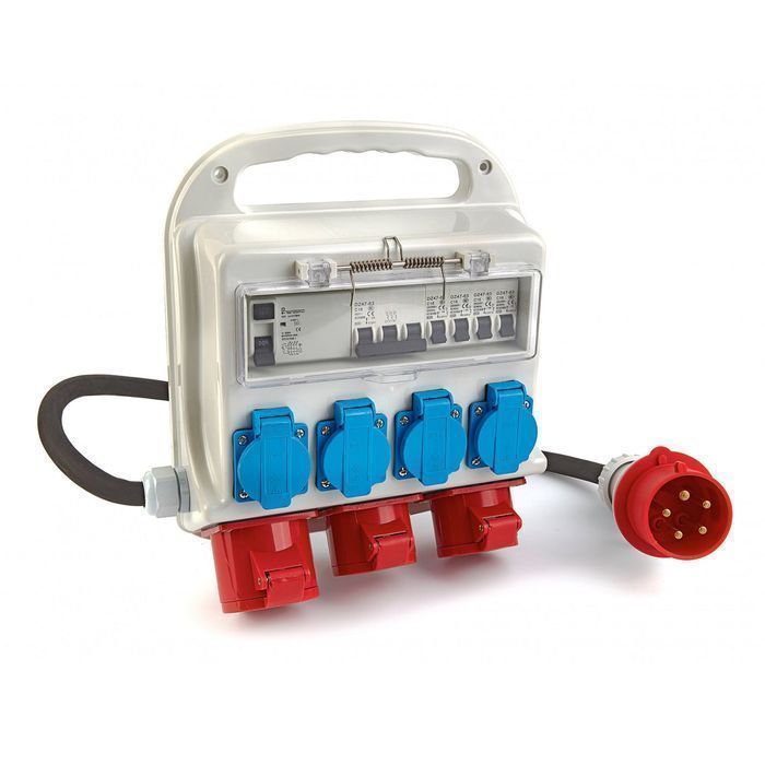 Cutie de distributie+protectie portabila 3x400v 4x230v ip44