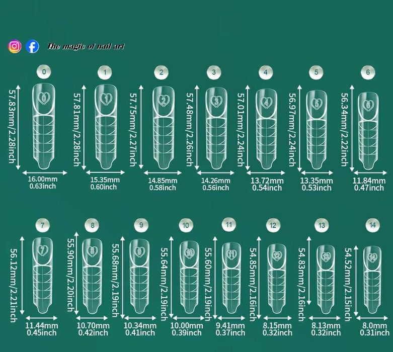 Дуал Горни форми за френски маникюр
