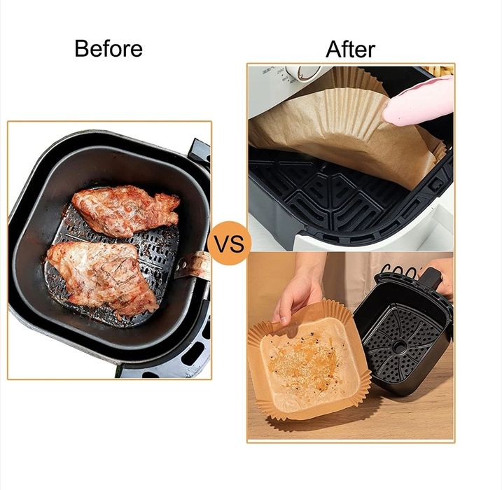 Set 100 hârtii pentru air frayer cca 20x20 cm