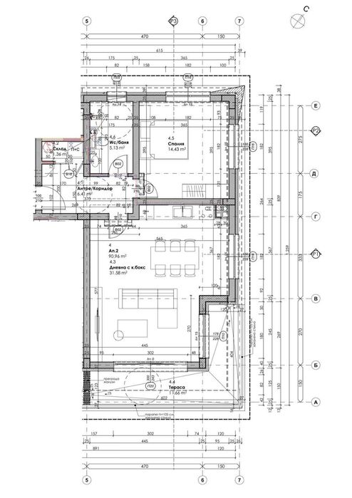 Продава се Двустаен апартамент в Бургас, Славейков - 103 кв.м за 1650 €/кв.м - Снимка #2