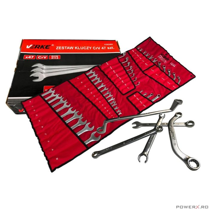 Set chei combinate 6-32mm, 47 piese, crom-vanadiu, Verke