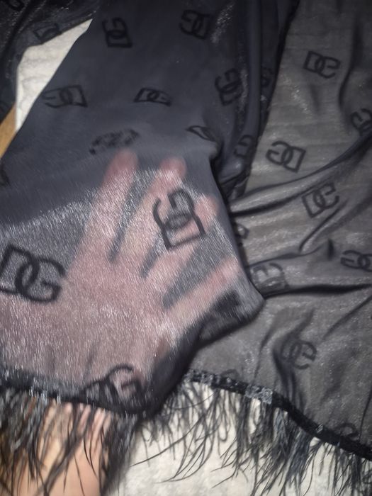 D&G риза черна прозрачна с пера