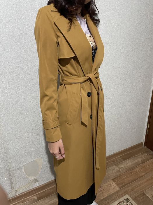 Тренч осенний длинный плащ 2023