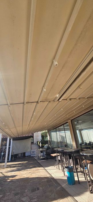 Пергола  с осветление моторно сгъване и