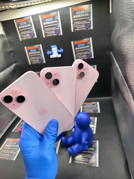iPhone 15 / Pink / 128GB / Baterie 100% / Garanție 12 luni / Rate