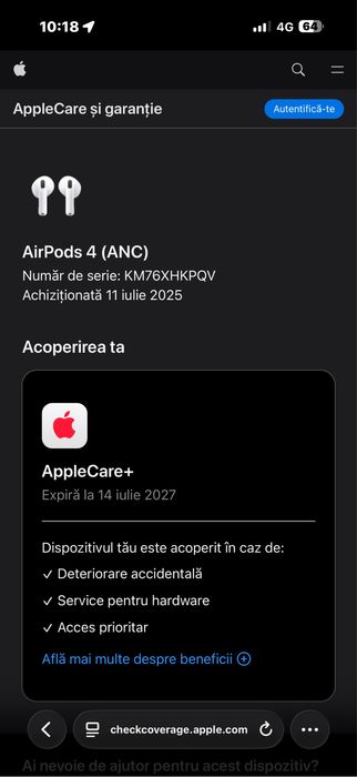 AirPods 4 ANC (Noi, Sigilate)
