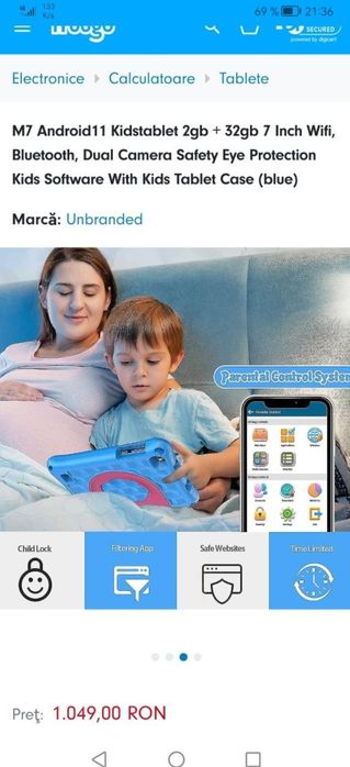 Tableta copii ULTRAREZISTENTA sigilata