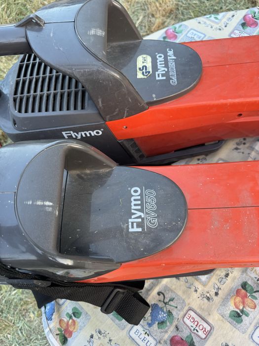 Два броя духалки, листосъбирач FLYMO