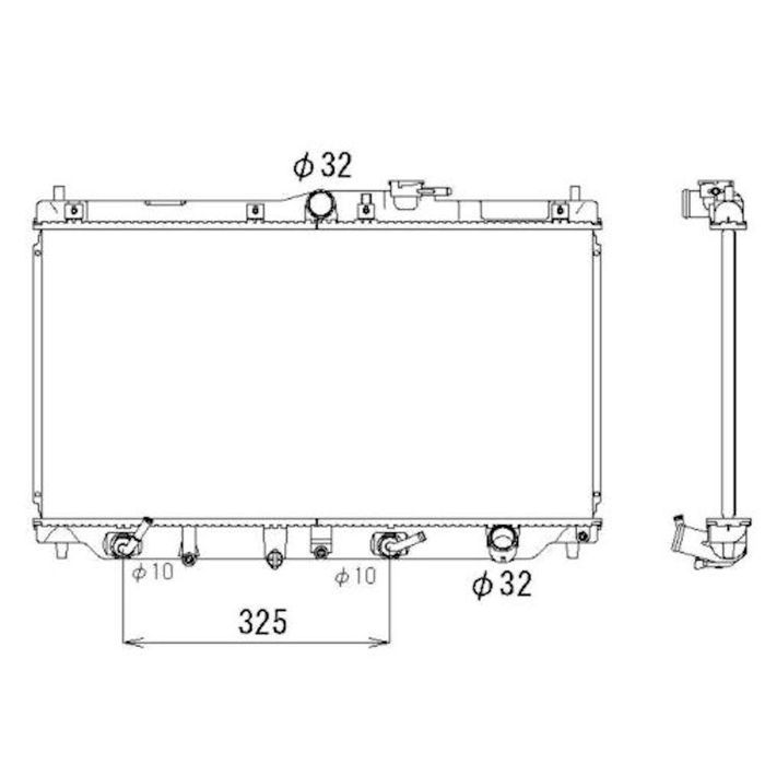 Radiator apa Honda Accord 191993, Accord 191989, Prelude 191997; Rover/MG 600 191998, 2.0, 2.2, 2.3, 658x350x26mm, fagure brazat, OE 19010P39901,