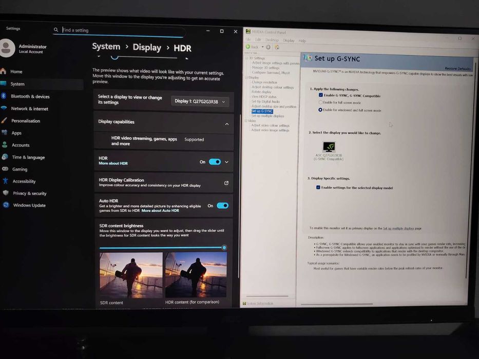 Monitor gaming 165Hz 1ms 27'' inch 1440P QHD AOC Q27G2S