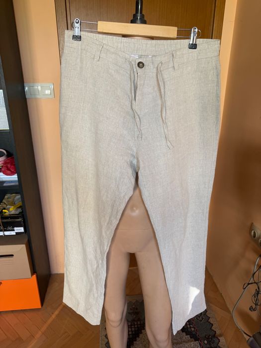 Мъжки дълъг панталон ( лен и памук), размер L