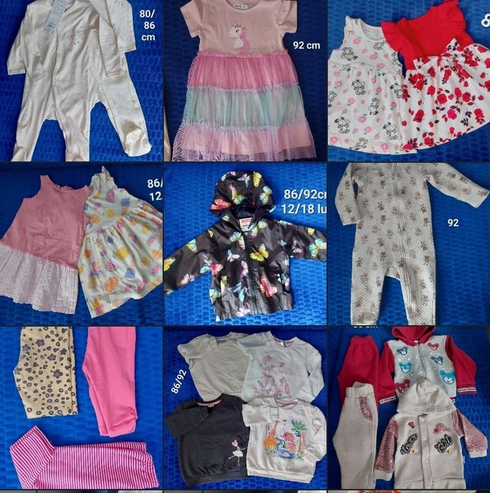 Lot haine pentru fetite masura 86/92 cm