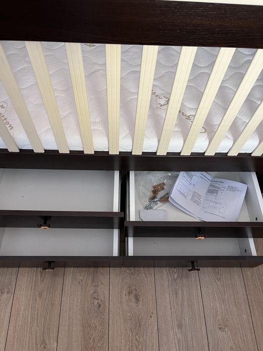 Бебешко легло трансформиращо се Dreamy венге с матрак 120/60