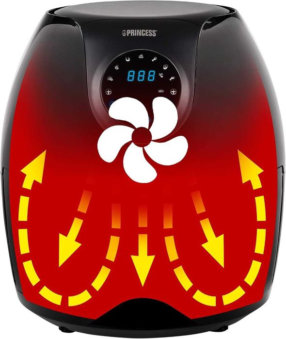 Фритюрник с горещ въздух Princess Deluxe XXL 5.2L (182050), 1700W