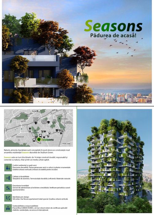 Apartament 3 camere+parcare subterana/Seasons Residence Frunzisului