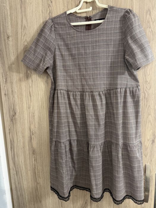 Дамска рокля каре L/XL