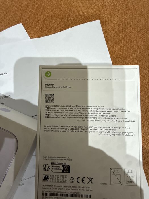 Apple iPhone 17 256GB Lavender Mov Sigilat Nou Factura Garantie