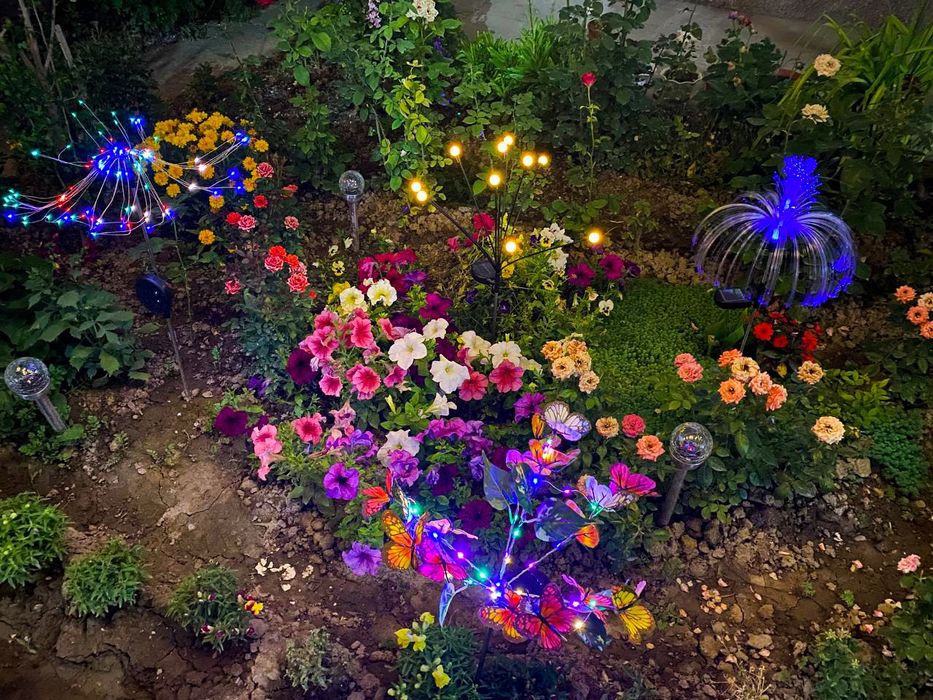 Светильник Бабочки на Солнечной Батарее для сада и дачи!!!