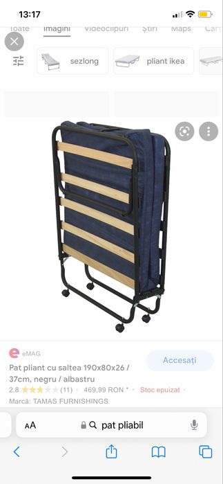 Pat mobil cu saltea inclusa