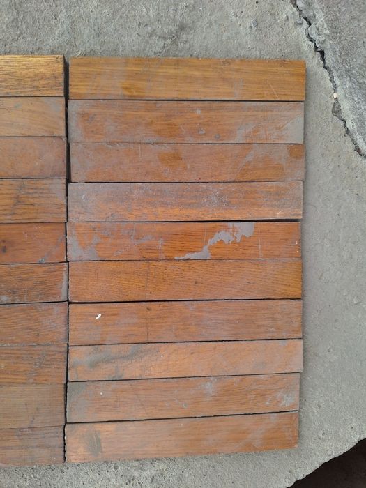 Дубовый штучный паркет советский, 15.5×3.5см