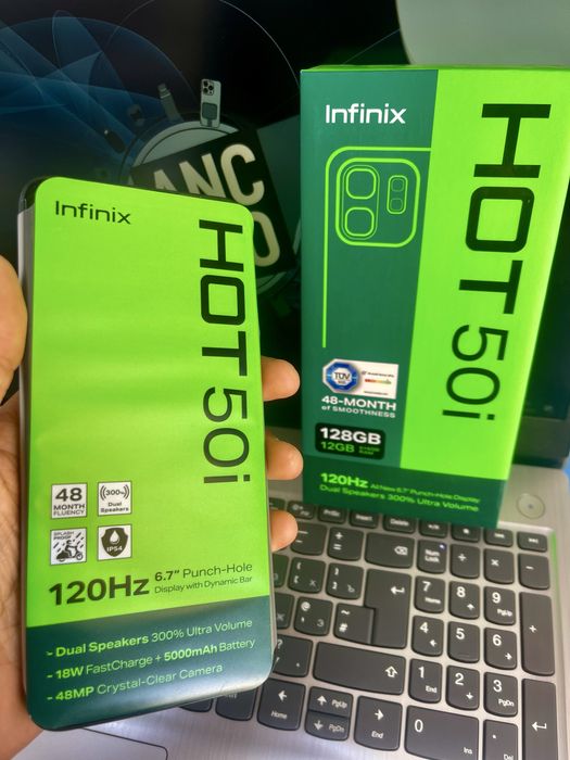 Smartfon Infinix Hot 50 i, Xotirasi: 12/128 GB, Muddatli to’lovga bor.