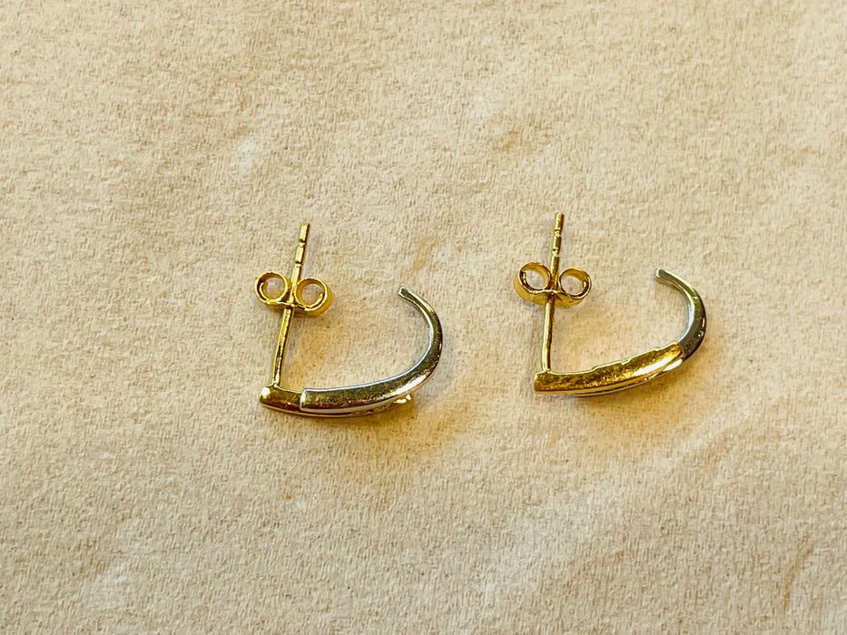 Cercei aur 18 karate cu diamante naturale