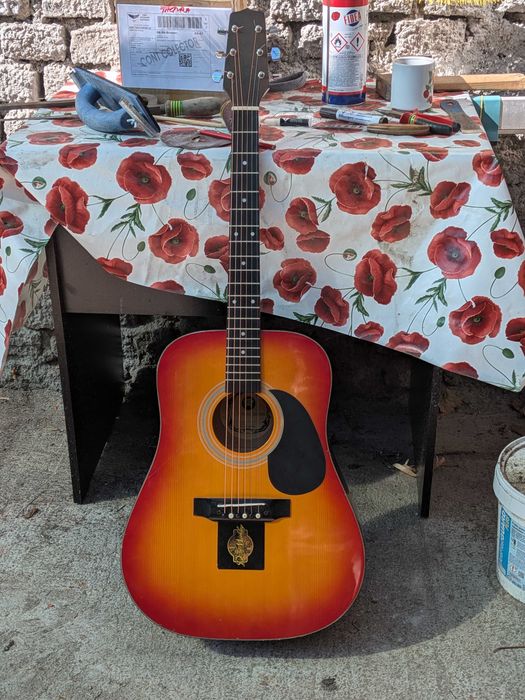 Chitară acustică Reghin western sunburst